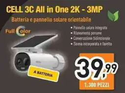 Unieuro IMOU CELL 3C All in One 2K-3MP offerta