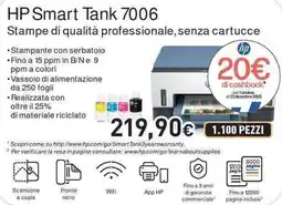Unieuro HP Smart Tank 7006 offerta