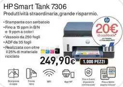 Unieuro HP Smart Tank 7306 offerta