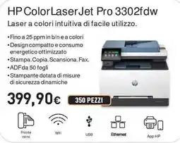 Unieuro HP ColorLaserJet Pro 3302fdw offerta