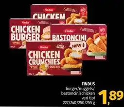 Pam FINDUS burger/nuggets/ bastoncini/chicken offerta