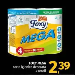 Pam FOXY mega carta igienica decorata 4 rotoli offerta