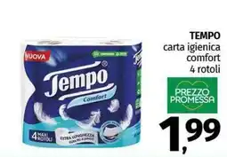 Pam TEMPO carta igienica comfort 4 rotoli offerta