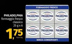 Pam PHILADELPHIA formaggio fresco classico offerta