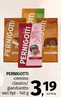 Pam PERNIGOTTI cremino classico/ gianduiotto offerta