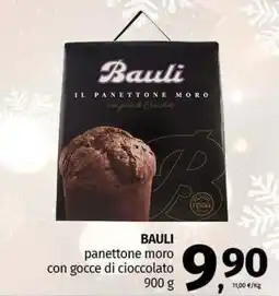 Pam BAULI panettone moro con gocce di cioccolato offerta