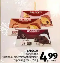 Pam BALOCCO panettone tortino al cioccolato/tiramisù/ zuppa inglese offerta