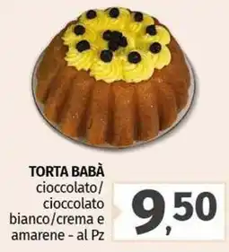 Pam TORTA BABÀ cioccolato/ cioccolato bianco/crema e amarene offerta