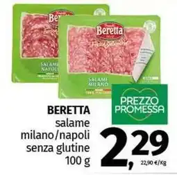 Pam BERETTA salame milano/napoli senza glutine offerta