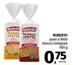 Pam ROBERTO pane a fette bianco/integrale offerta