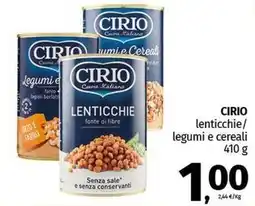 Pam CIRIO lenticchie/ legumi e cereali offerta