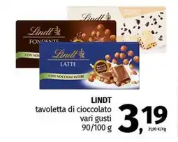 Pam LINDT tavoletta di cioccolato offerta