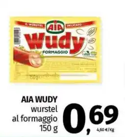 Pam AIA wudy wurstel al formaggio offerta