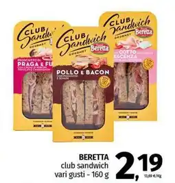 Pam BERETTA club sandwich offerta
