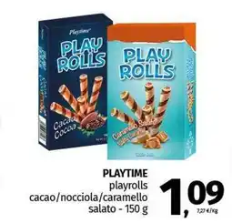 Pam PLAYTIME playrolls cacao/nocciola/caramello salato offerta