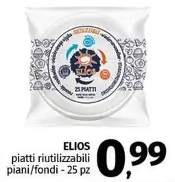 Pam ELIOS piatti riutilizzabili piani/fondi - 25 pz offerta