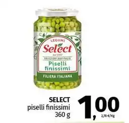 Pam SELECT piselli finissimi offerta