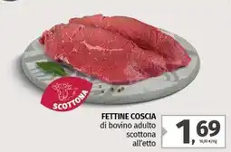 Pam FETTINE COSCIA di bovino adulto scottona offerta