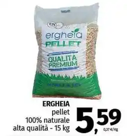 Pam ERGHEIA pellet 100% naturale alta qualità offerta