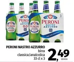 Pam Peroni nastro azzurro birra offerta