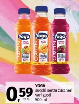 Pam YOGA succhi senza zuccheri offerta