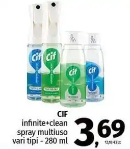 Pam CIF infinite+clean spray multiuso offerta