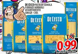 Il Genio Supermercato De cecco pasta di semola formati normali assortimento offerta