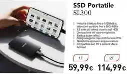 Unieuro Lexar SSD Portatile SL300 offerta