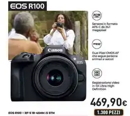 Unieuro Canon EOS R100 offerta