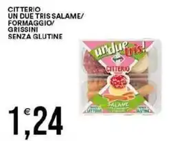 Vantaggio Cash&Carry Citterio un due tris salame/ formaggio/ grissini senza glutine offerta