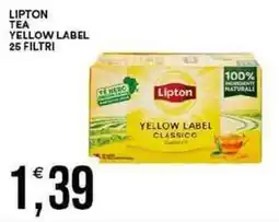 Vantaggio Cash&Carry Lipton tea yellow label 25 filtri offerta
