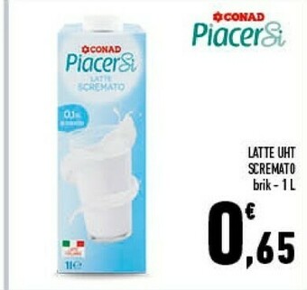 Conad City Latte uht scremato offerta