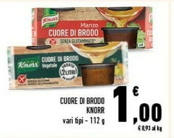 Conad City Knorr - cuore di brodo manzo 112 g(ml) offerta