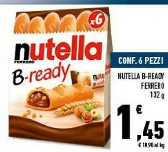 Conad Nutella b-ready new + nutella 132 g(ml) offerta