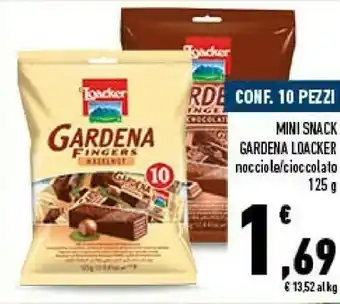 Conad Loacker mini snack gardena nocciole/cioccolato offerta