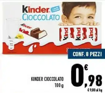 Conad Ferrero - kinder cioccolato 100 g(ml) offerta