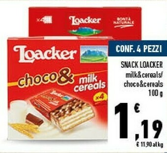 Conad Choco & milk cereals 100 g(ml) offerta