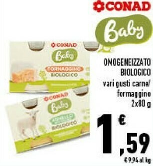 Conad Omogeneizzato biologico offerta