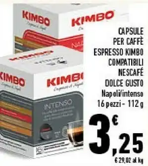 Conad Capsule per caffe espresso napoli/ intenso compatibili nescafe dolce gusto offerta