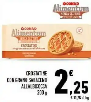 Conad Conad - crostatine con grano saraceno all'albicocca 200 g(ml) offerta