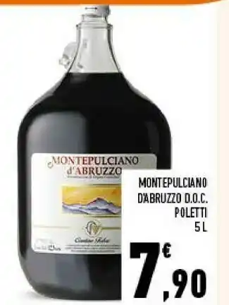 Conad Poletti montepulciano d'abruzzo 750 ml offerta