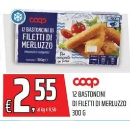 Coop Coop 12 bastoncini di filetti di merluzzo offerta