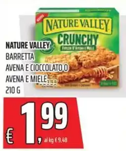 Coop Nature valley barretta avena e cioccolato o avena e miele offerta