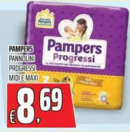 Coop Pampers pannolini progressi midi e maxi offerta