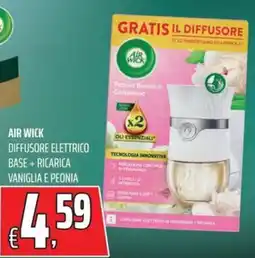 Coop Air wick diffusore elettrico base + ricarica vaniglia e peonia offerta