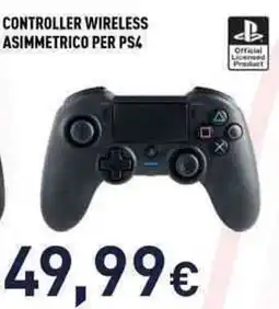 Unieuro Controller wireless asimmetrico per PS4 offerta