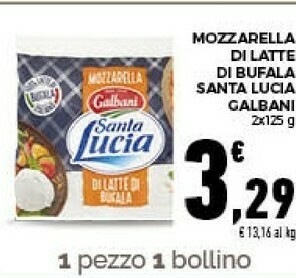 Conad Santa lucia mozzarella offerta