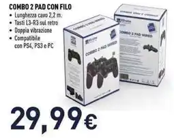 Unieuro Combo 2 pad con filo offerta