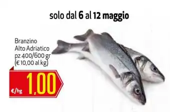 Maxi Supermercati Branzino Alto Adriatico pz 400/600gr offerta