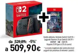Unieuro Nintendo switch 2 offerta